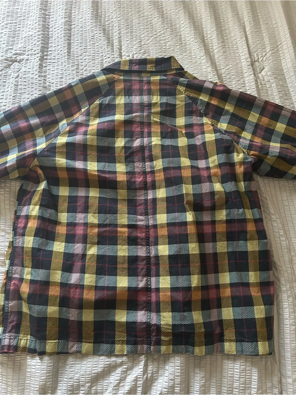 The North Face Plaid Zip Jacket - Yellow, Black, Pink